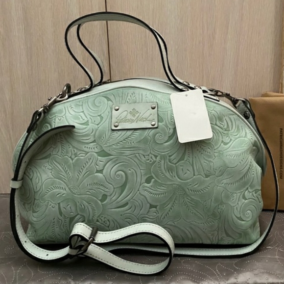 Patricia Nash Handbags - PATRICIA NASH FIORA DOME LEATHER CROSSBODY purse